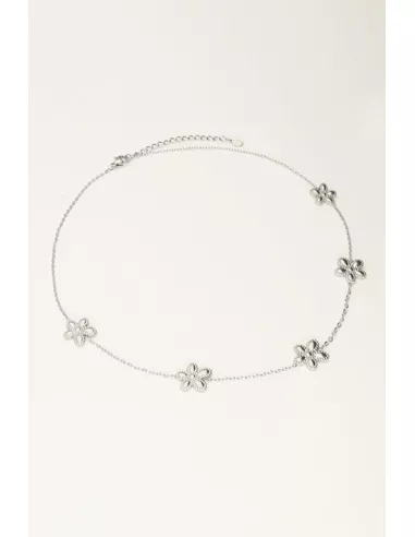 My Jewellery - Island Flowers ketting bloemen zilver
