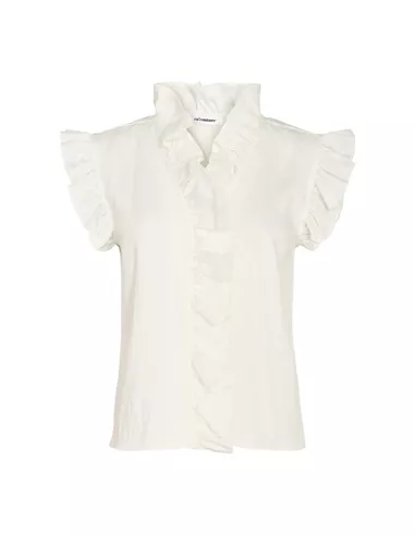 Co'Couture Sueda frill top wit